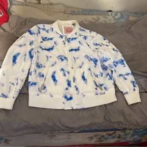 Levi’s White and Blue Tie-Dye Jacket